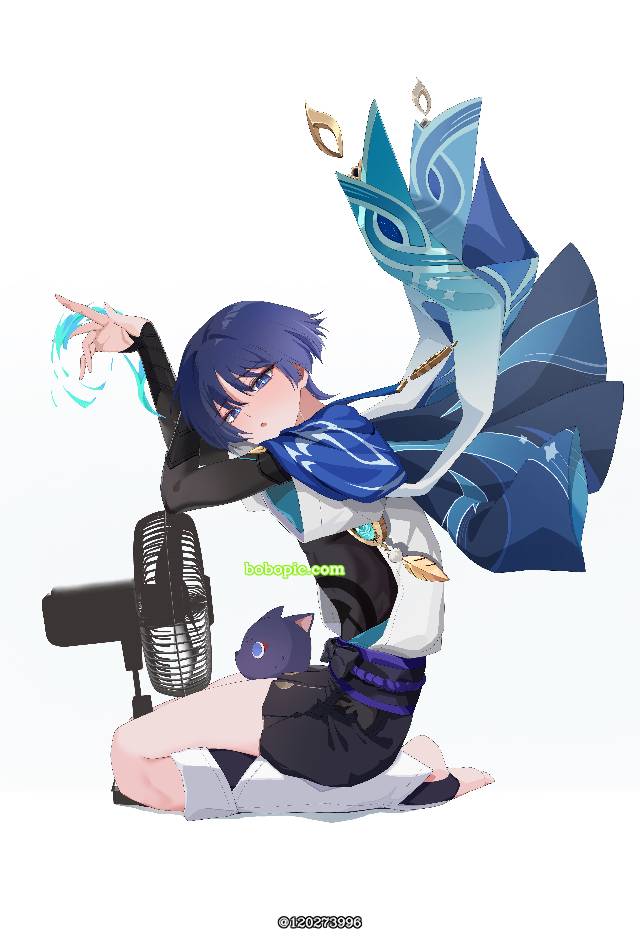 正太, electric fan, 夏天, Genshin Impact, wanderer, 原神100收藏