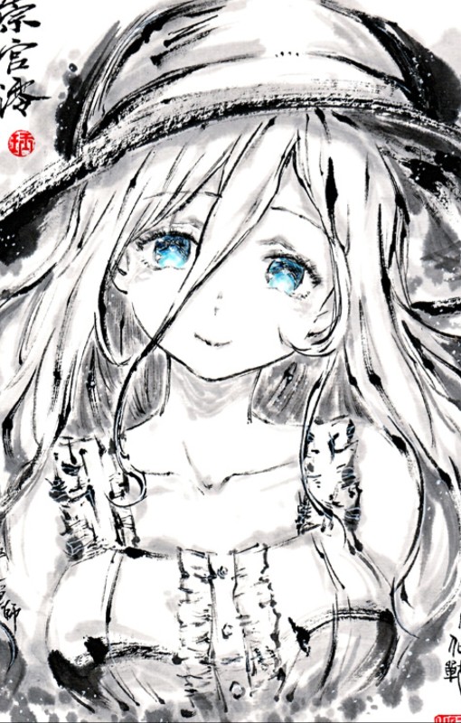 ink painting, 手绘, 约会大作战, 崇宫澪