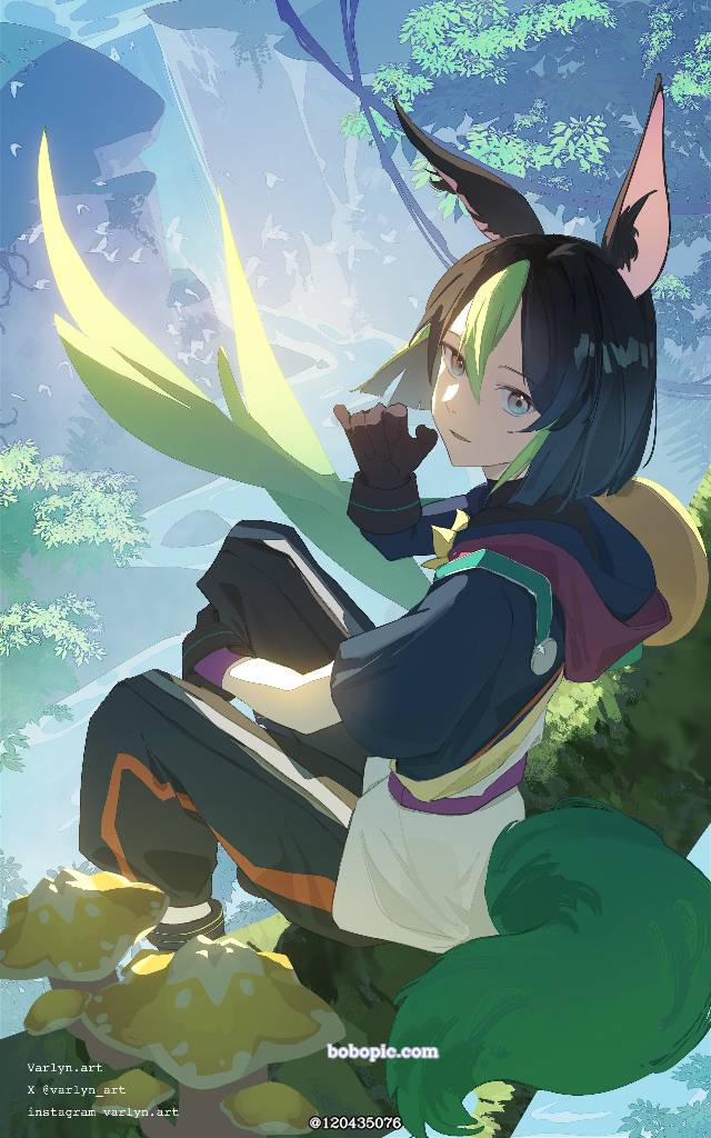 一张提纳里,原神,男孩,Tighnari绘画图片
