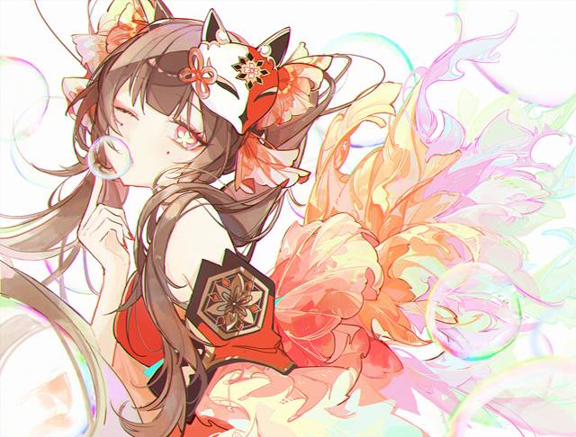 花火（星穹铁道）, doujin, illustration, 女孩子, 崩坏：星穹铁道, 焰火, Honkai: Star Rail, 崩坏：星穹铁道1000收藏