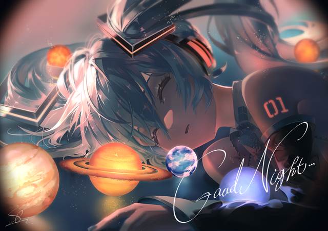 hatsune miku, planet, Vocaloid 1000+ bookmarks