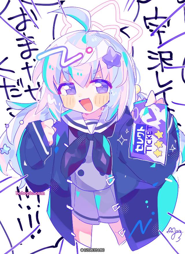 一张蔚蓝档案,宇泽玲纱绘画图片