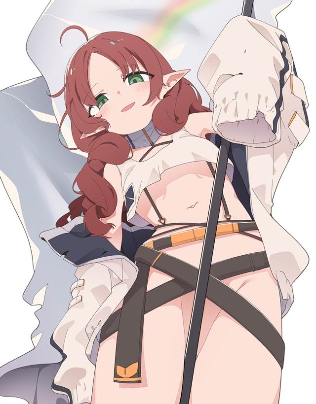 明日方舟, 桃金娘（明日方舟）, 关键部位遮挡, 真空, 没穿内裤, 肚脐, 明日方舟1000收藏, Arknights