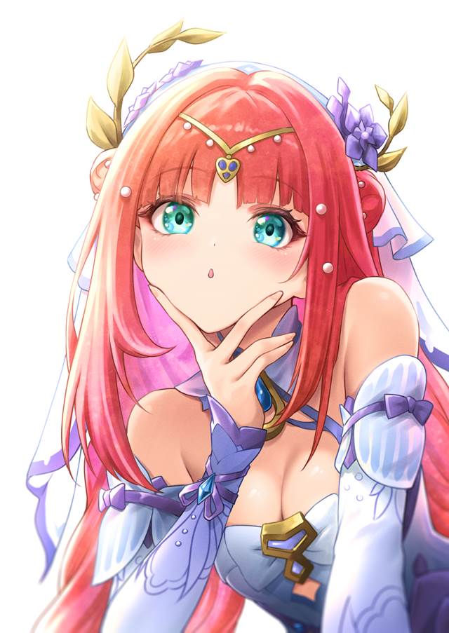 Genshin Impact, 妮露, Nilou, red hair, 原神1000收藏, 欧派