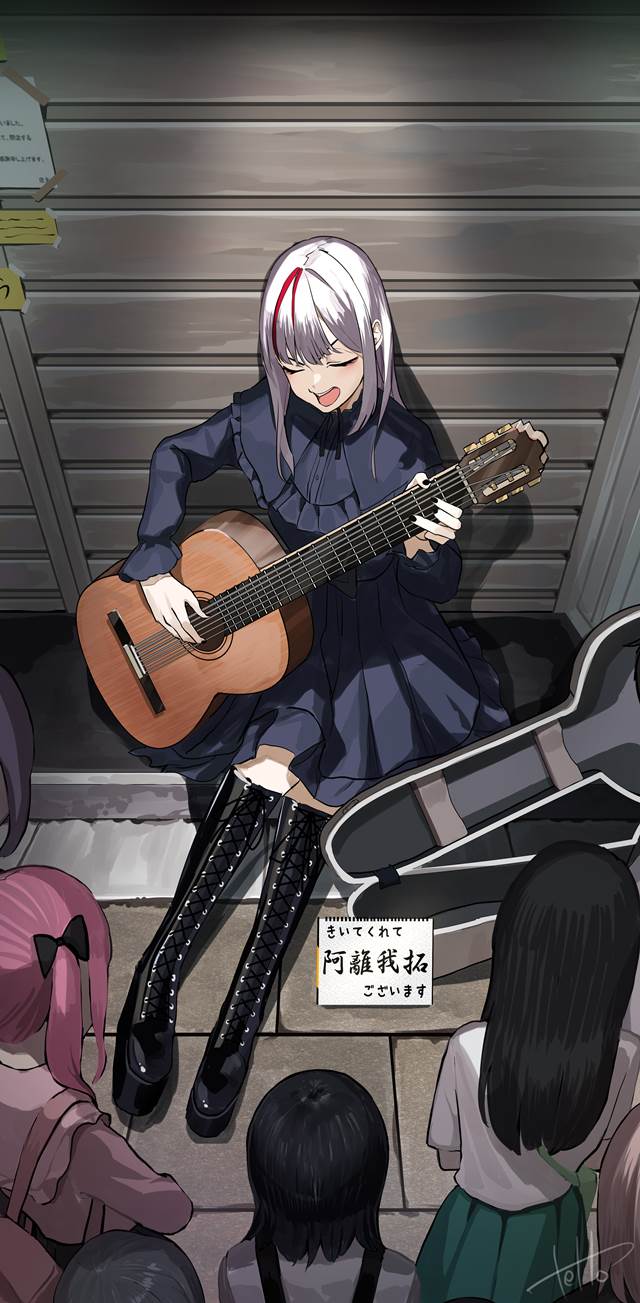 原创, Hinami Hinamizawa, 青梅竹马, 亚文化, 女孩子, performance, 乐器, 吉他, 原创1000users加入书籤