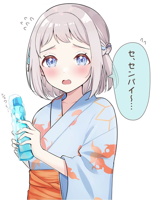 Gakuen IDOLM@STER, 偶像大师, Lilja Katsuragi, yukata, 波子汽水, 偶像大师1000users加入书籤