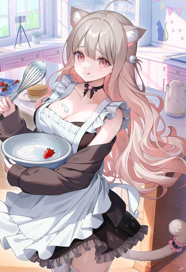 女孩子, cat ears, 女仆