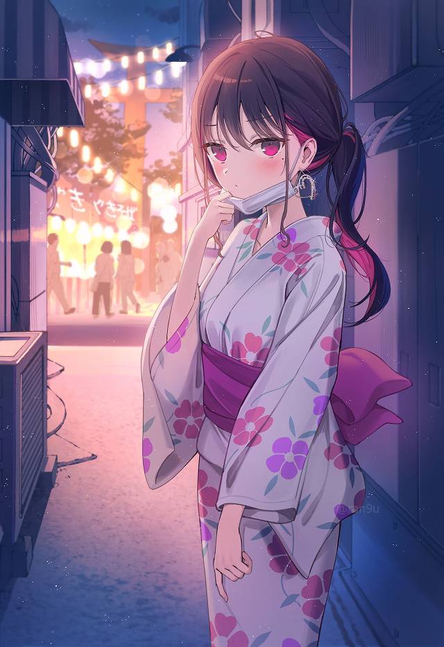 原创, 女孩子, kimono, yukata, 原创1000users加入书籤