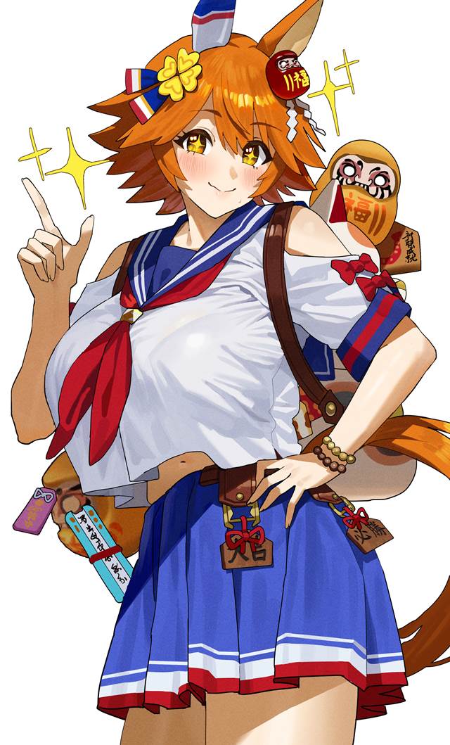 马娘, 赛马娘Pretty Derby, Machikane Fukukitaru (Uma Musume), large breasts, 显性巨乳, 欧派, 泳装, 比基尼, 女校学生
