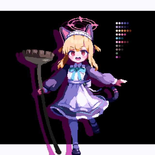 Saiba Momoi, pixel art, Blue Archive, Blue Archive 1000+ bookmarks