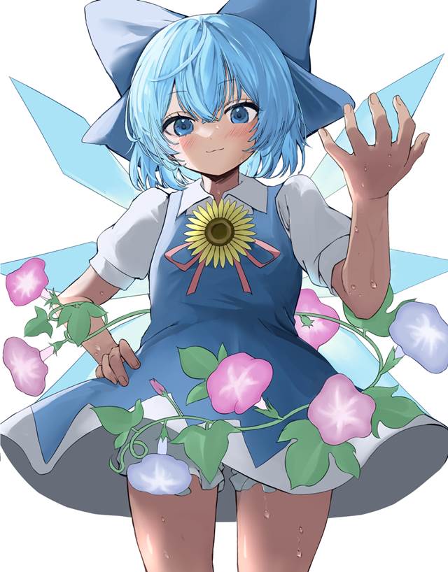 琪露诺, 东方, 东方Project, drawers, Tanned Cirno