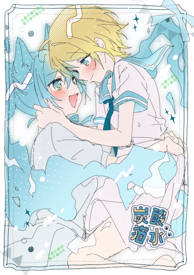 hatsune miku, kagamine rin, yuri