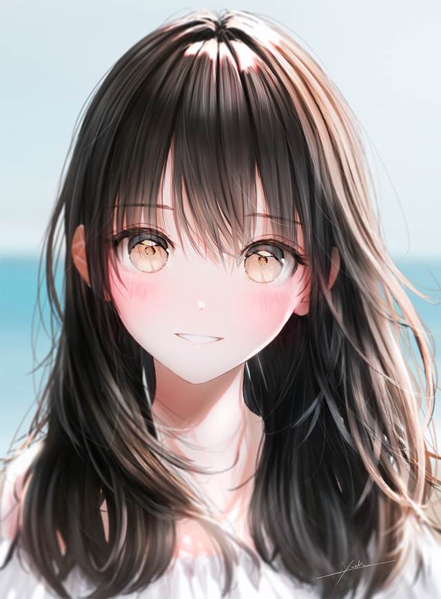 girl, original, creation, original 1000+ bookmarks, blushing, smile