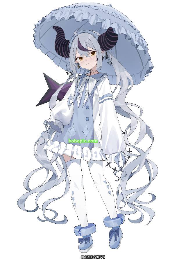 一张Vtuber,虚拟YouTuber,虚拟主播,拉普拉斯·达克尼斯,Hololive,拉普拉斯·达克妮斯绘画图片