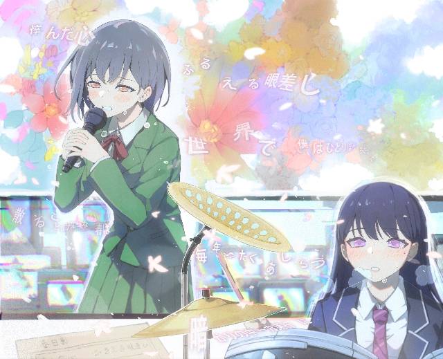 一张椎名立希,高松灯,百合,BanGDream,CRYCHIC,女高中生,MyGO!!!!!绘画图片