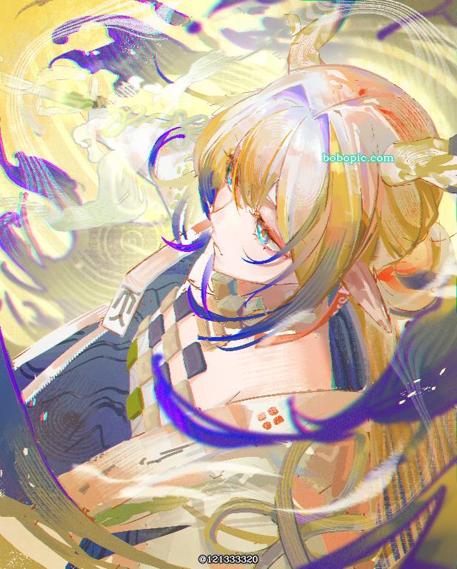 一张Shu,阿修,明日方舟,黍,少女,小女孩绘画图片