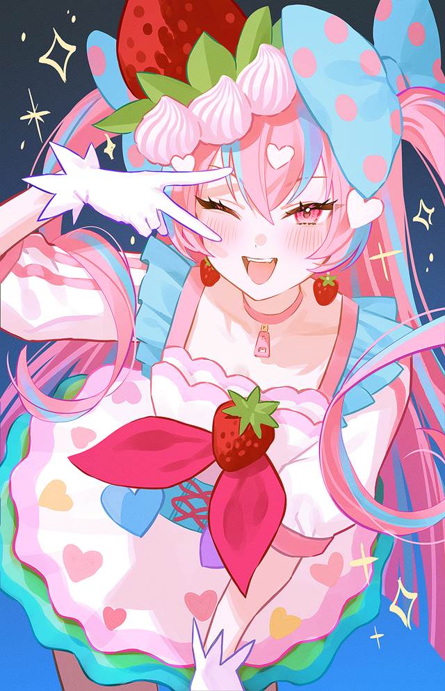 女孩子, character, 插画, 双马尾, 可爱, 粉色头发, beautiful girl, 原创