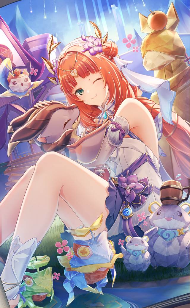 一张原神,妮露绘画图片