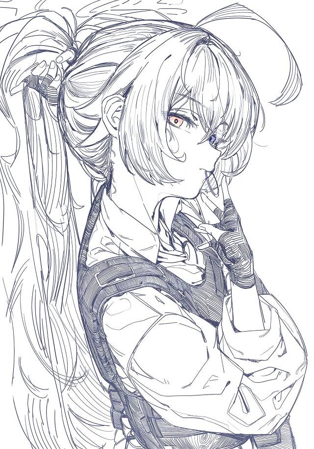 碧蓝档案, Hoshino, Takanashi Hoshino, 线稿