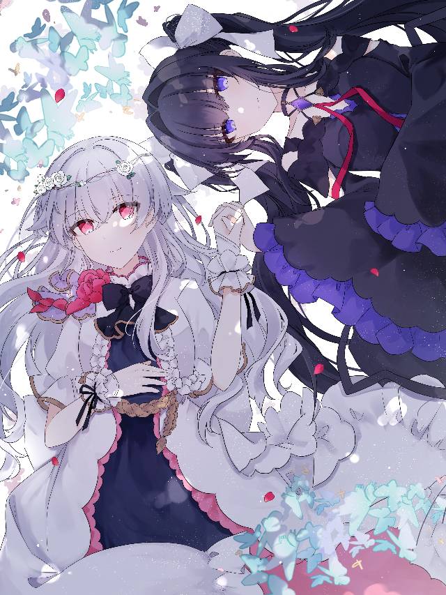 黑长直,arcaea,百合,对立,光,Arcaea,女孩图片