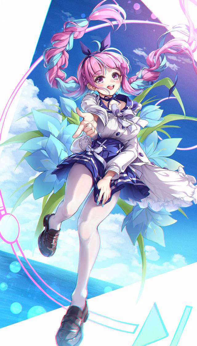 一张虚拟YouTuber,Hololive,凑阿库娅,小女孩,虚拟主播绘画图片