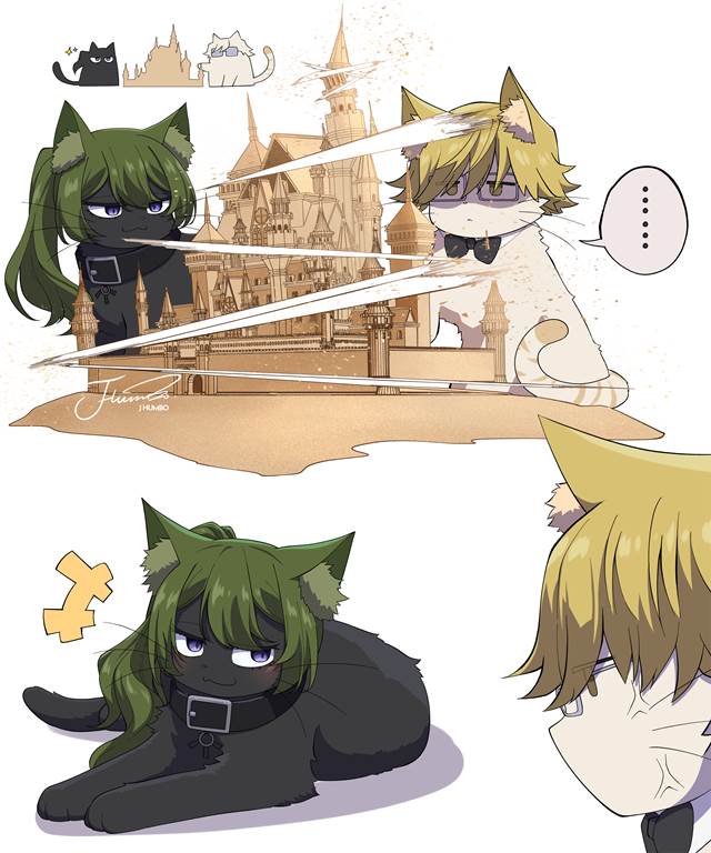 尤贝尔, 葬送的芙莉莲, 尤贝尔（葬送的芙莉莲）, Land (Frieren: Beyond Journey's End), Land/Übel, transforming into a cat