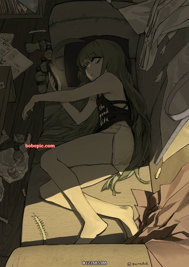 一张小女孩绘画图片