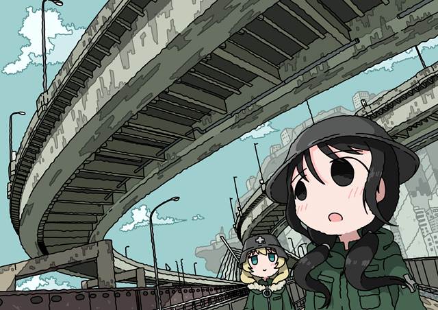亚特,小女孩,少女终末旅行,风景图片