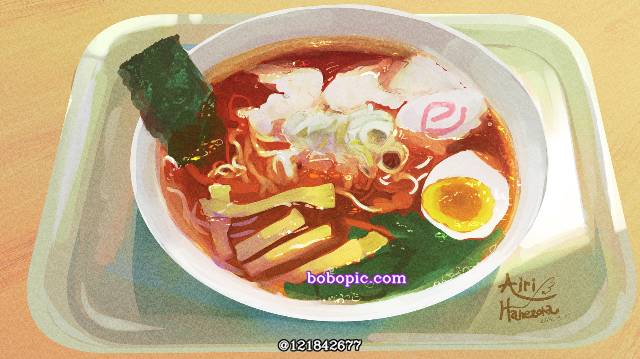 一张pixiv食堂,CLIPSTUDIOPAINT,食物挑逗照,拉面,食物绘画图片