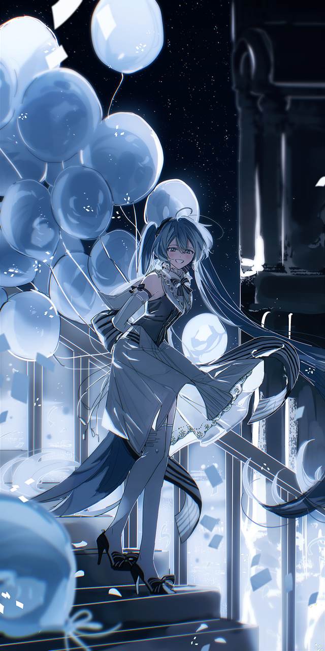 气球,初音未来图片