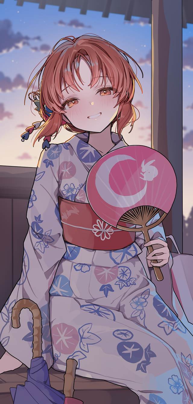 100 Day Challenge, The Idolmaster: Cinderella Girls, Starlight Stage, Nana Abe, The Idolmaster 1000+ bookmarks, yukata, Uchiwa