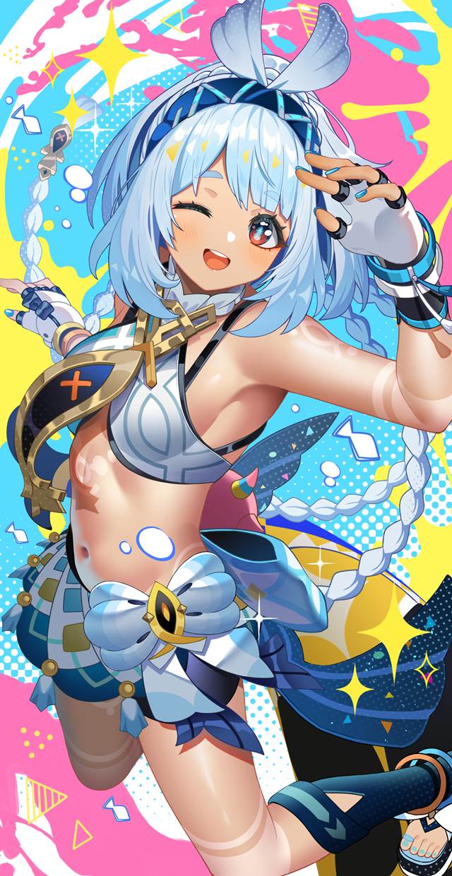 Genshin Impact, young girl, girl, armpits, Genshin Impact 1000+ bookmarks, sandals