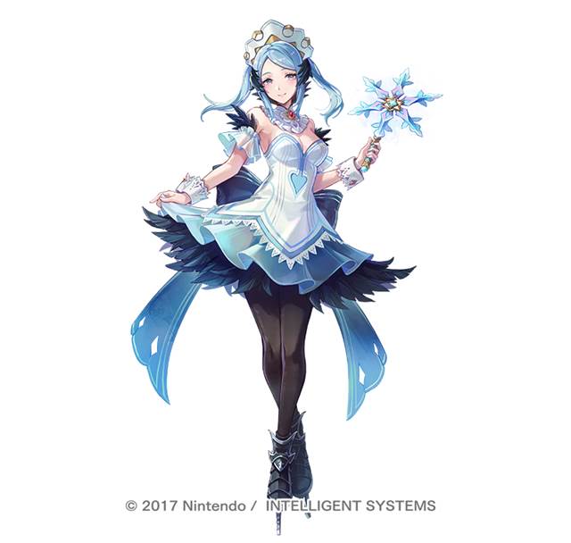 fire emblem, Fire Emblem Heroes, FE Heroes, work illustration, Flora (FE Fates), maid, figure skating, Nohr, breasts