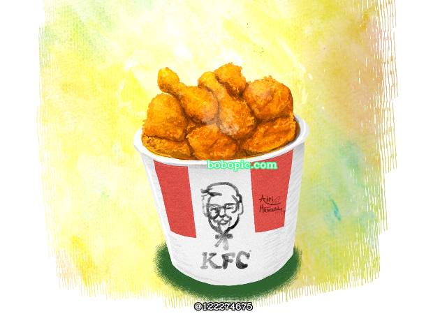 一张clipstudio,pixiv食堂,CLIPSTUDIOPAINT,肯德基,食物绘画图片