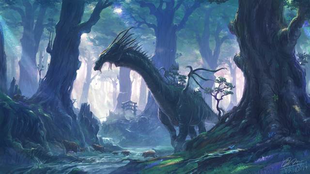 原创, 奇幻, 风景, 龙, forest