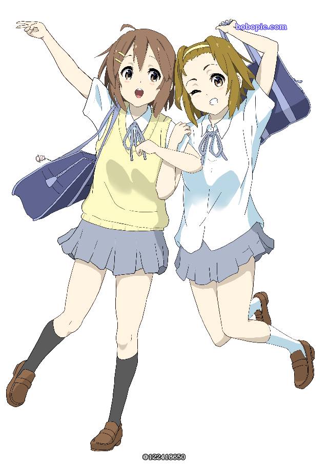 一张小女孩,轻音少女,田井中律,唯律,律唯,平泽唯,制服绘画图片
