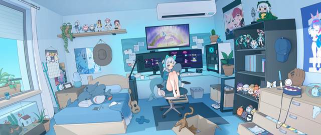 噶呜·古拉, 虚拟主播, Hololive, Virtual Youtuber 100+ bookmarks, 虚拟YouTuber 500收藏