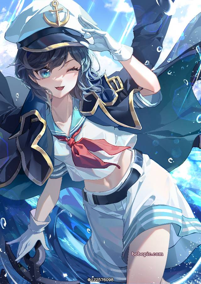 小女孩,村纱水蜜,水手服,肚脐图片