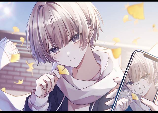 原创, 男孩子, 原创, young boy, autumn, ginkgo biloba