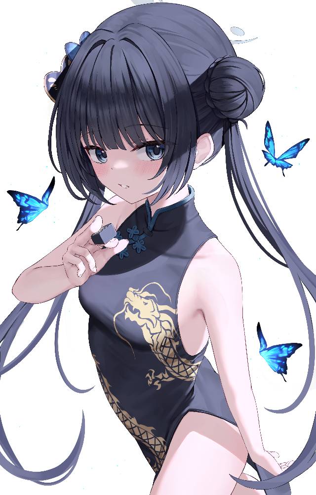 碧蓝档案, 龙华妃咲, 旗袍, 女孩子, 平胸