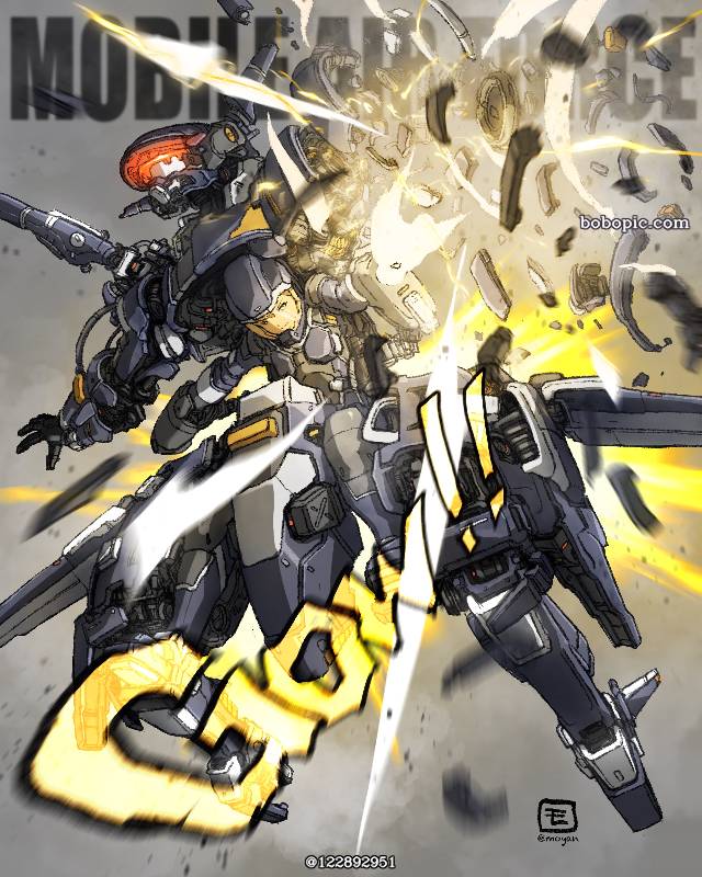 一张机器人,mech,procreate,动画,机械,机械少女,exosuit绘画图片