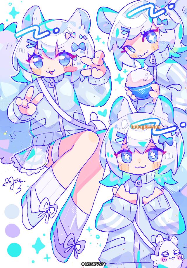 一张Skeb,小女孩绘画图片