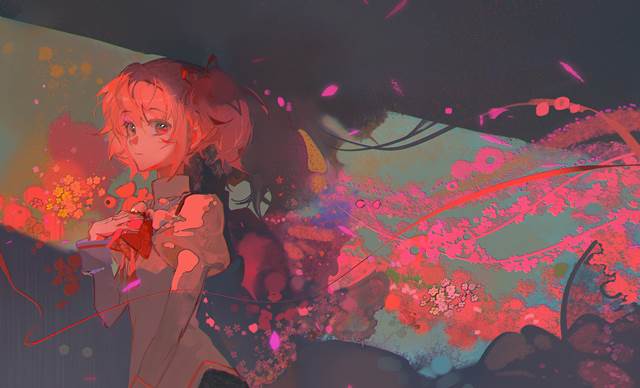 女孩子, 鹿目圆, scenery, illustration, young girl