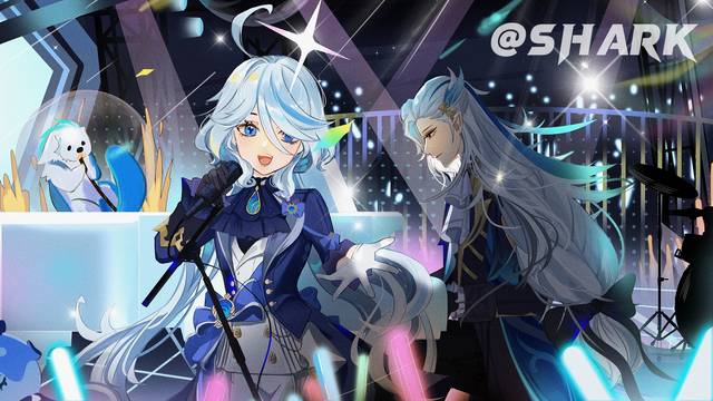 那维莱特, 芙宁娜, Neuvillette/Furina, Genshin Impact, 原神100收藏