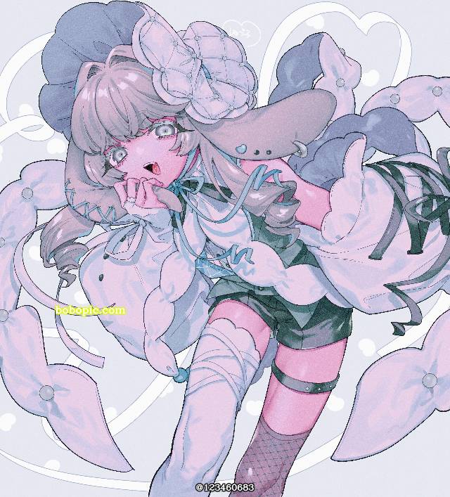 一张兔耳,少年,男孩绘画图片