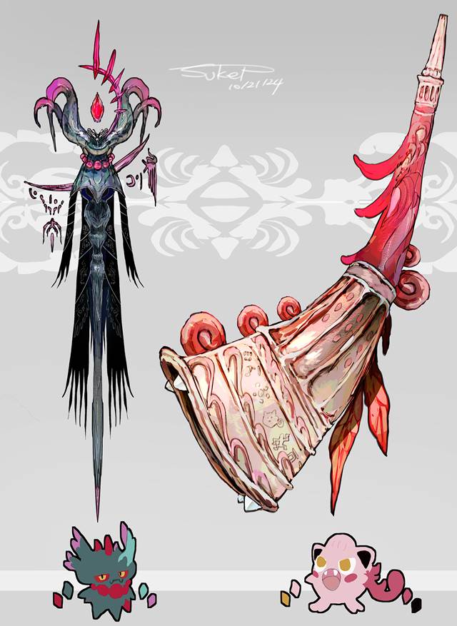 振翼发, Scream Tail, 精灵宝可梦, 口袋妖怪, Paradox Pokémon, flute, staff, Fairy Type(Pokémon)