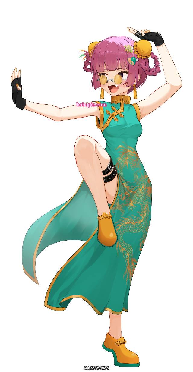 广井菊里, 孤独摇滚！, sunglasses, 旗袍