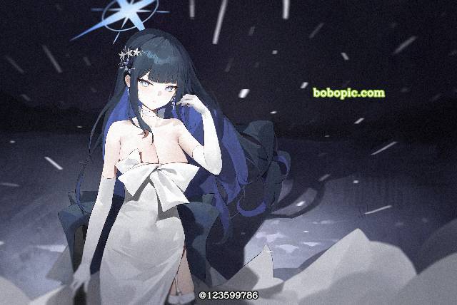 一张礼服,锭前纱织,蔚蓝档案,派对礼服绘画图片