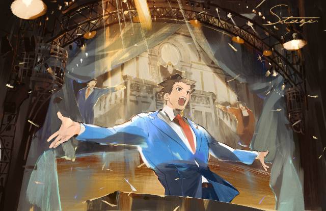 一张逆转裁判,成步堂龙一绘画图片