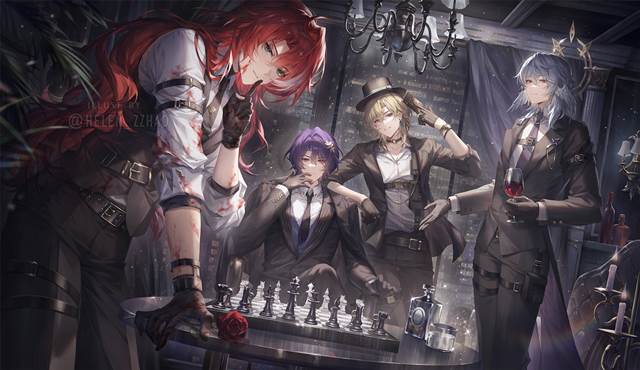 一张Argenti,砂金,卡卡瓦夏,帅哥,星期日,真理医生,崩坏：星穹铁道绘画图片